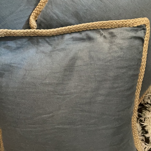 3 matching pottery Barn pillow covers in denim - Picture 3 of 4